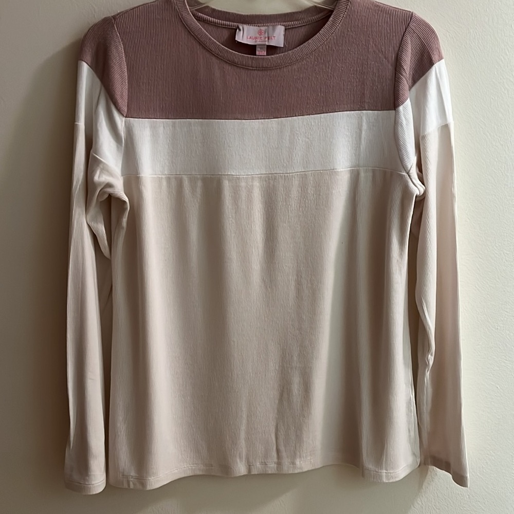 LAURIE FELT Long Sleeve Color Block Top